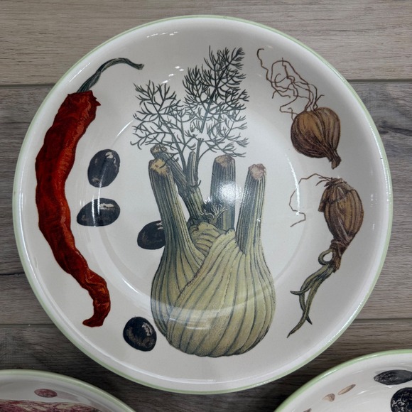 Williams Sonoma Vintage Herb & Vegetable Pasta Salad Bowls Set Portugal - Picture 2 of 13